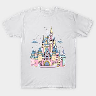 Fairytale Castle Sticker T-Shirt